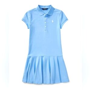NWOT Polo by Ralph Lauren Blue Polo Dress Classic Knit Design Sz 8/10